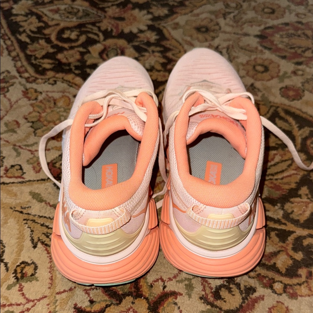 Hoka Peach/Coral Athletic Running Shoes - Picture 4 of 6
